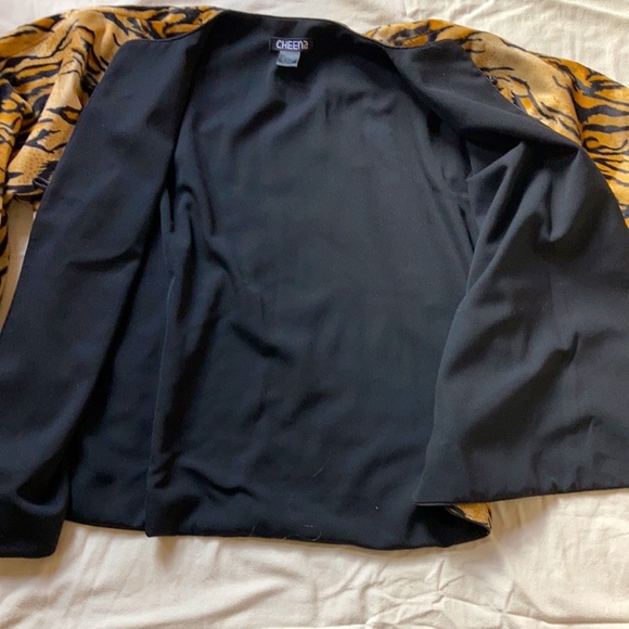 Tiger striped Boho faux fur lightweight jacket - Picture 6 of 8